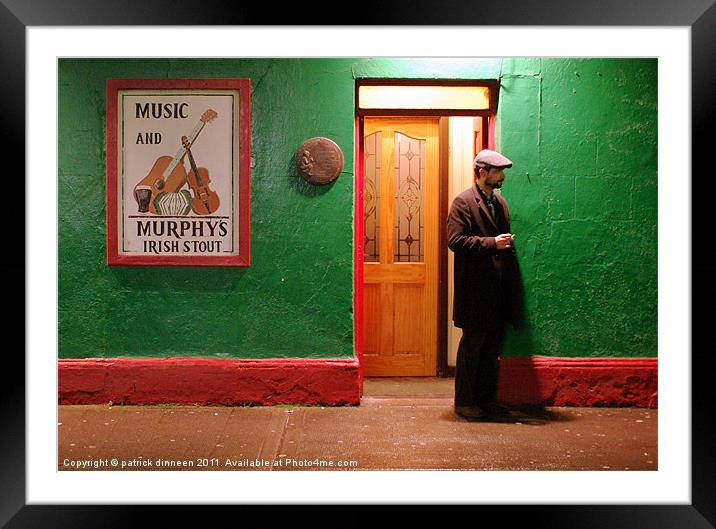 Traditional Irish Pub in Galway Framed Mounted Print by patrick dinneen