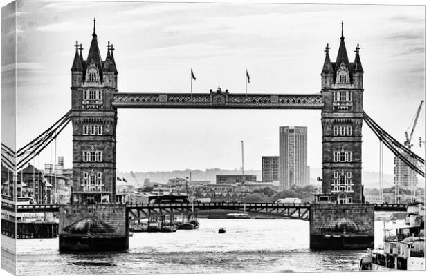 Tower Bridge - London - Mono 2023 Canvas Print by Glen Allen