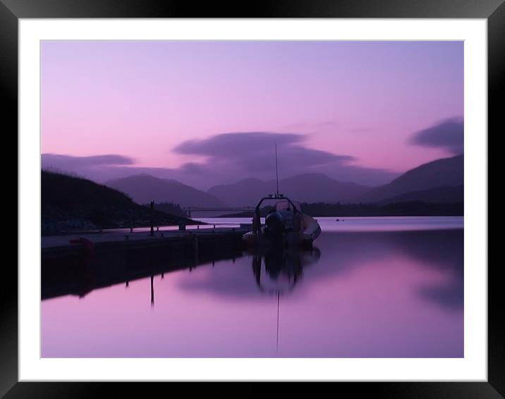 Autumn Sunset On Loch Leven Framed Mounted Print by Aj’s Images