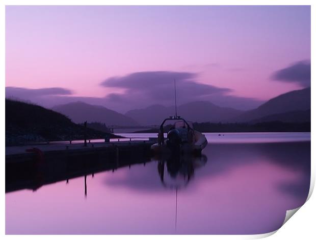 Autumn Sunset On Loch Leven Print by Aj’s Images