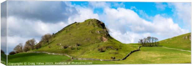 Parkhouse Hill Peak District Panorama. Canvas Print by Craig Yates