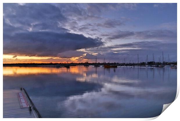 Skyscape over Brightlingsea Creek  Print by Tony lopez