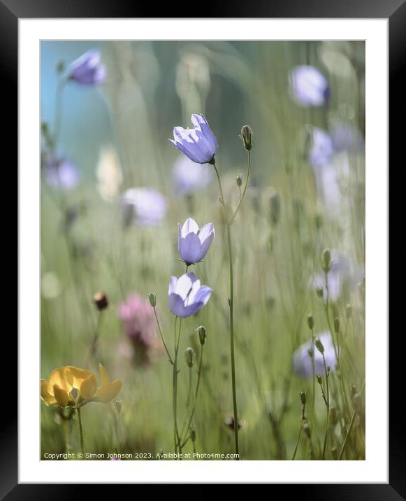 meadow Flowers  Framed Mounted Print by Simon Johnson