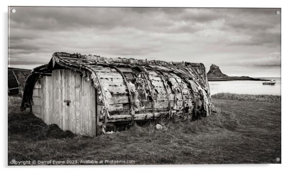 Lindisfarne hut Acrylic by Darrell Evans