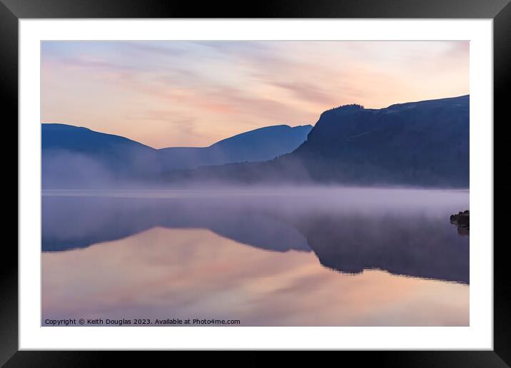 Mist on the Lake Framed Mounted Print by Keith Douglas