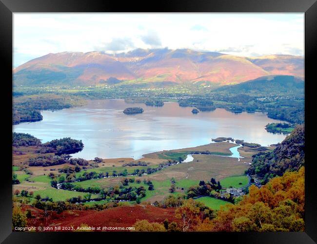 Majestic View of Derwent Water Framed Print by john hill