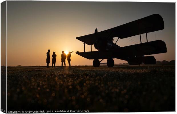 Sopwith Pup Sunrise  Canvas Print by Andy Critchfield