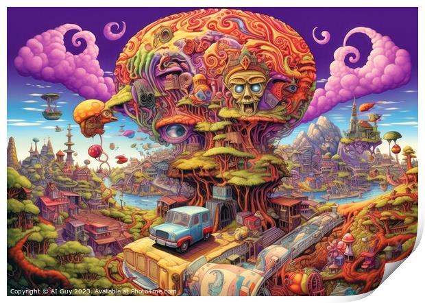 Trippy Hippy Art Print by Craig Doogan Digital Art