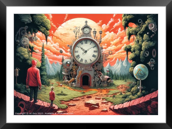 Surreal Timescape Framed Mounted Print by Craig Doogan Digital Art