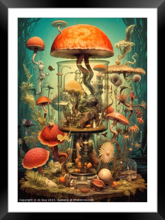 Mushroom Art Framed Mounted Print by Craig Doogan Digital Art