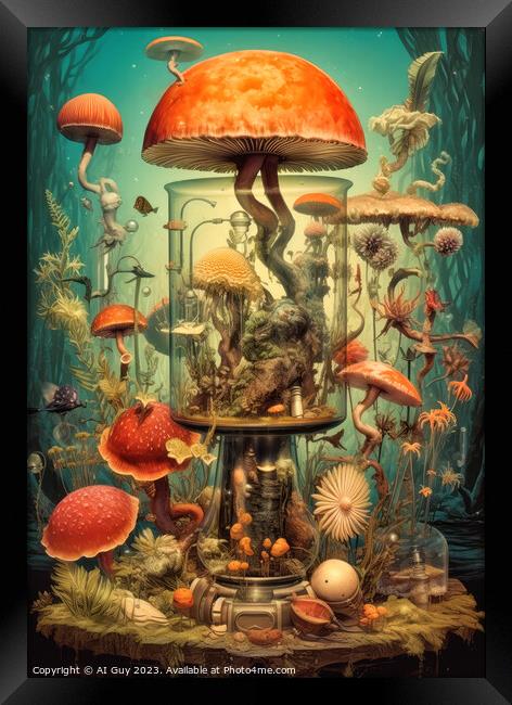 Mushroom Art Framed Print by Craig Doogan Digital Art