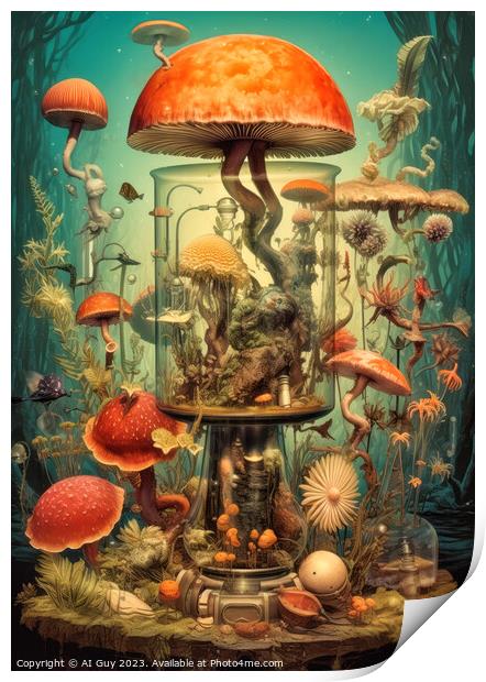 Mushroom Art Print by Craig Doogan Digital Art