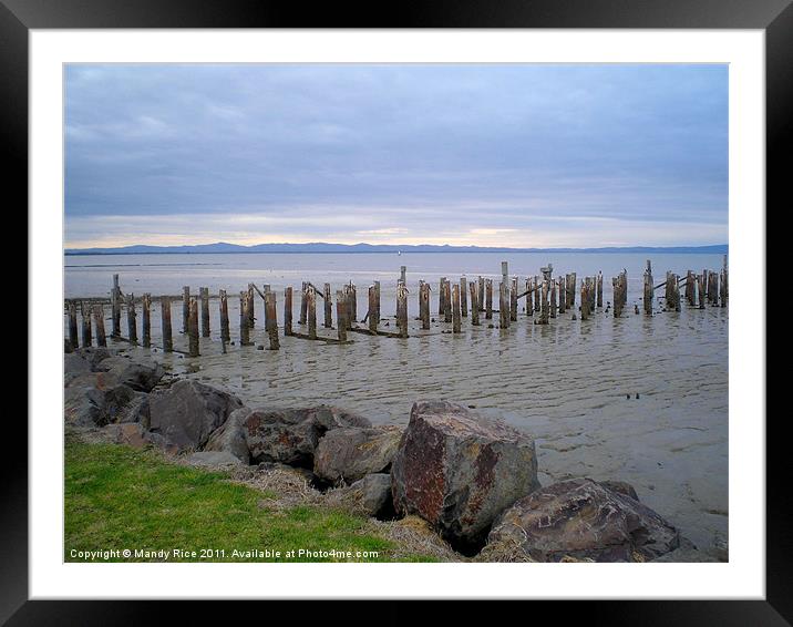 Remains of a Jetty Framed Mounted Print by Mandy Rice