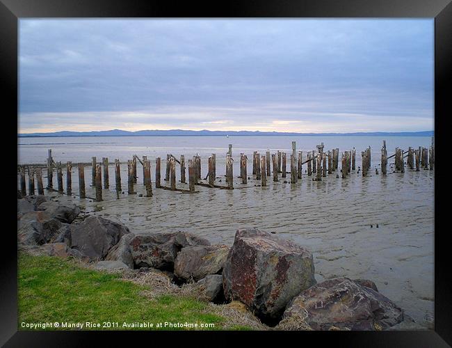 Remains of a Jetty Framed Print by Mandy Rice