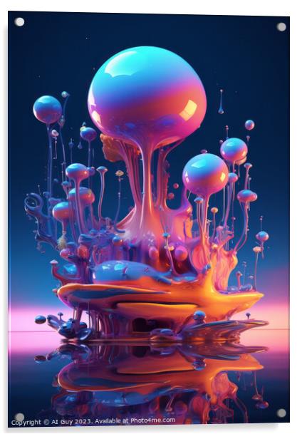 Abstract Liquid Render Acrylic by Craig Doogan Digital Art