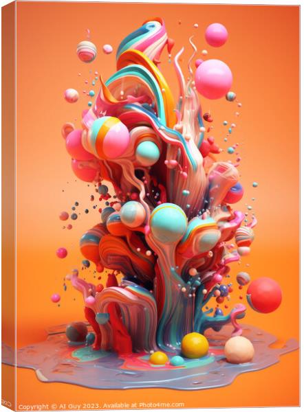 Liquid Art Canvas Print by Craig Doogan Digital Art