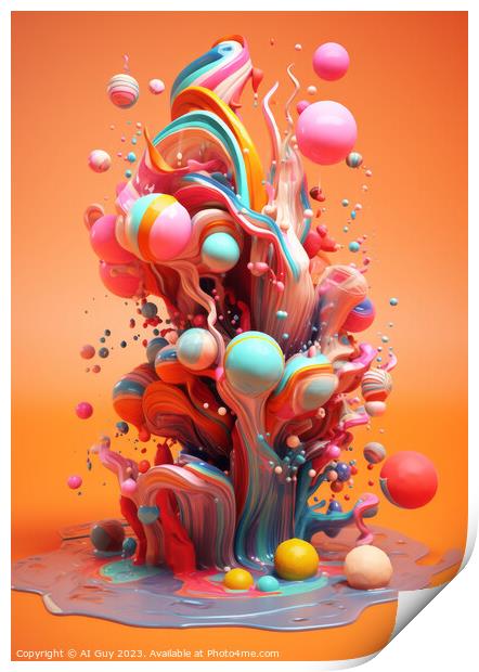 Liquid Art Print by Craig Doogan Digital Art