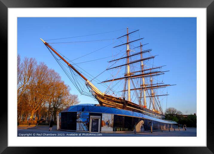 Legendary British Tea Clipper - Cutty Sark Framed Mounted Print by Paul Chambers