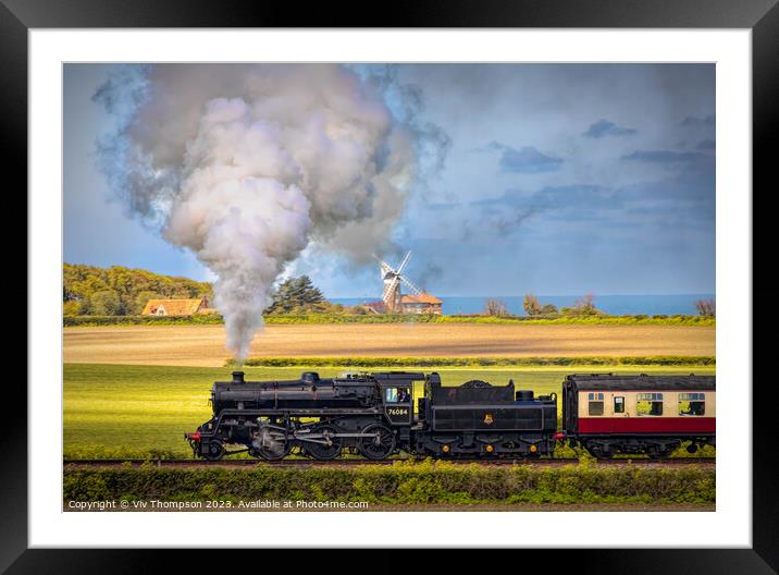 The North Norfolk Railway Framed Mounted Print by Viv Thompson