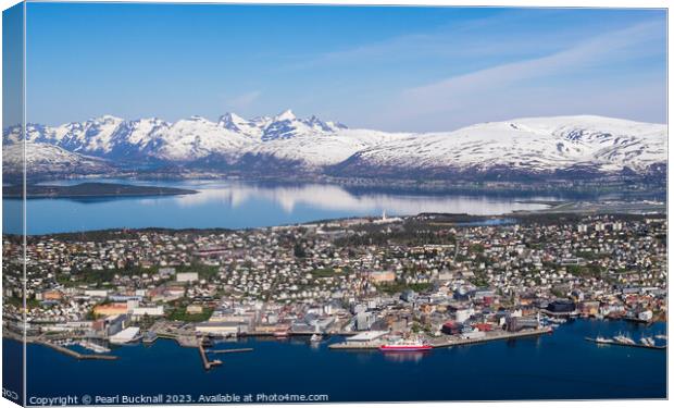Tromso Cityscape Norway Canvas Print by Pearl Bucknall