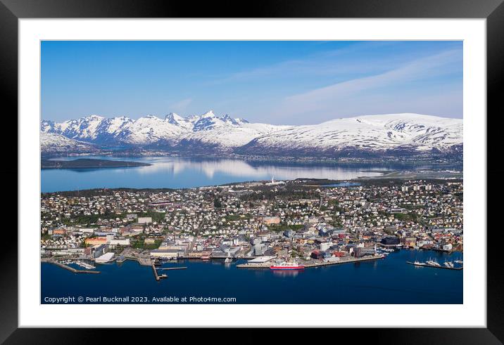 Tromso Cityscape Norway Framed Mounted Print by Pearl Bucknall