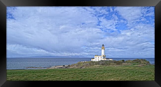 Turnberry lighthouse and Isle of Arran Framed Print by Allan Durward Photography