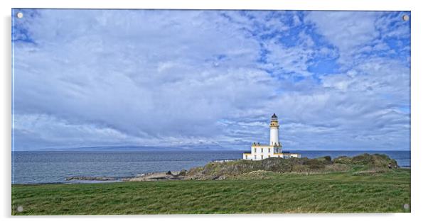 Turnberry lighthouse and Isle of Arran Acrylic by Allan Durward Photography