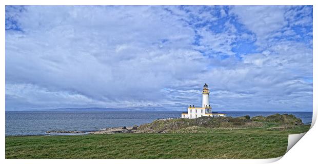 Turnberry lighthouse and Isle of Arran Print by Allan Durward Photography