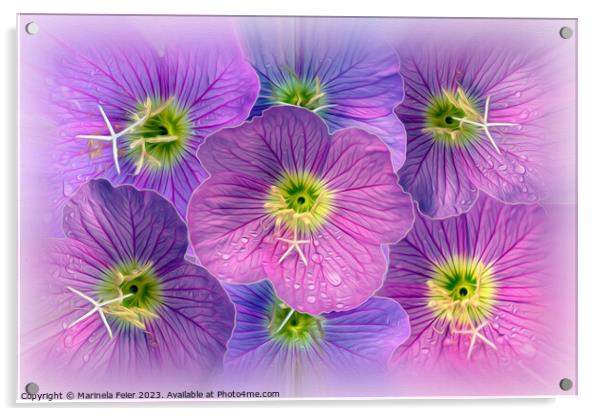 Shades of purple Acrylic by Marinela Feier