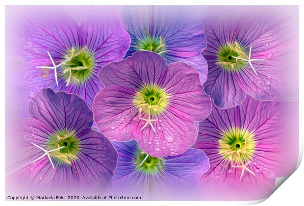 Shades of purple Print by Marinela Feier