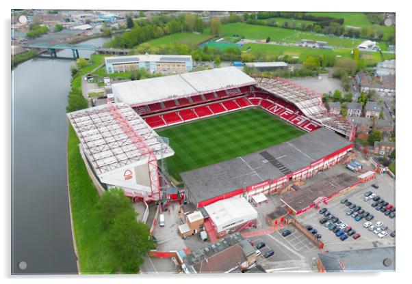 The City Ground Nottingham Acrylic by Apollo Aerial Photography