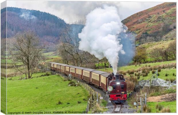 Steam on the Welsh Highland Railway Canvas Print by Keith Douglas