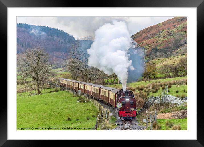Steam on the Welsh Highland Railway Framed Mounted Print by Keith Douglas