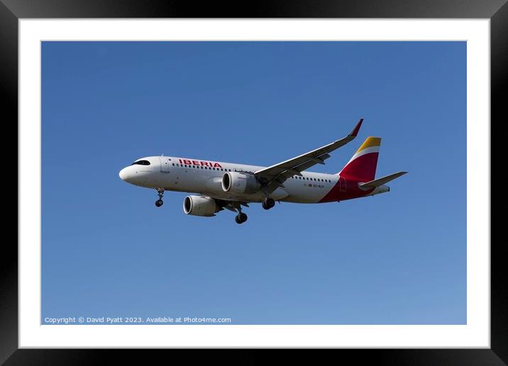 Iberia Airlines Airbus A320-251 Framed Mounted Print by David Pyatt