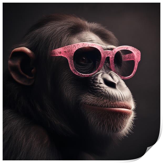 Cool Chimp Print by Picture Wizard
