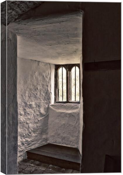 Views Through Medieval Windows 07 Skipton Castle Canvas Print by Glen Allen