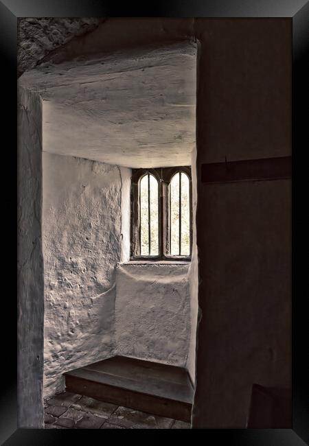 Views Through Medieval Windows 07 Skipton Castle Framed Print by Glen Allen