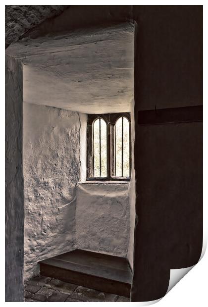 Views Through Medieval Windows 07 Skipton Castle Print by Glen Allen