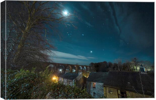 Venus and the Viaduct, Ingleton Canvas Print by Pete Collins
