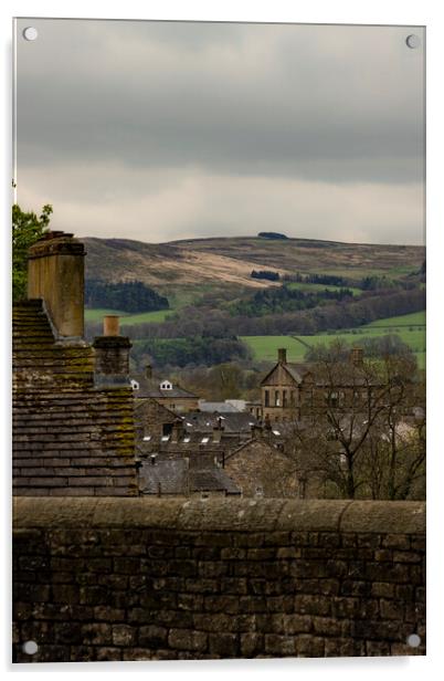 View from Skipton Castle 02 Acrylic by Glen Allen