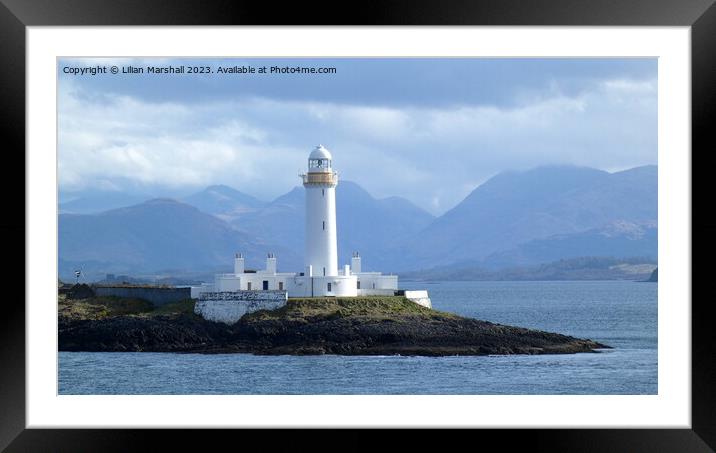 Lismore Lighthouse on the Eilean Musdale. Scotland Framed Mounted Print by Lilian Marshall