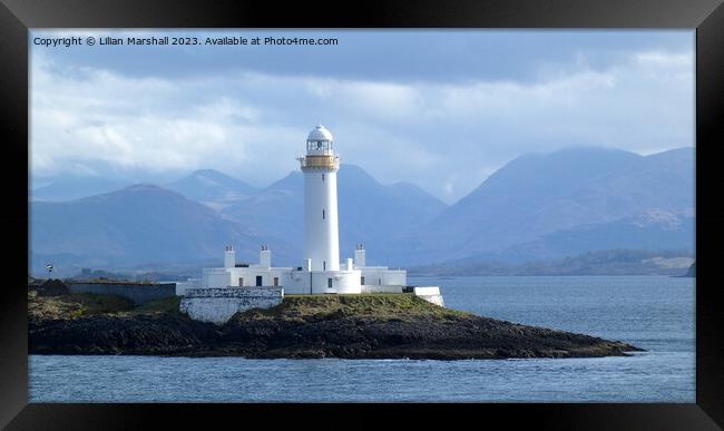 Lismore Lighthouse on the Eilean Musdale. Scotland Framed Print by Lilian Marshall