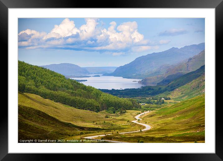 Road to Loch Maree Framed Mounted Print by Darrell Evans