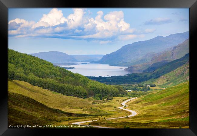 Road to Loch Maree Framed Print by Darrell Evans