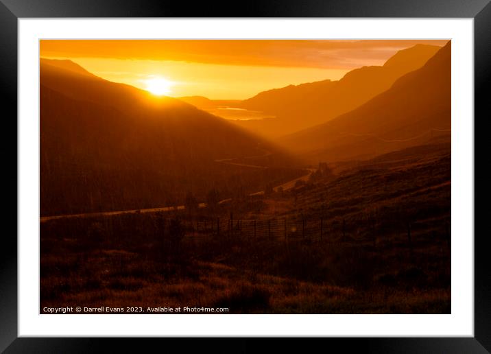 Loch Maree in the Rain Framed Mounted Print by Darrell Evans