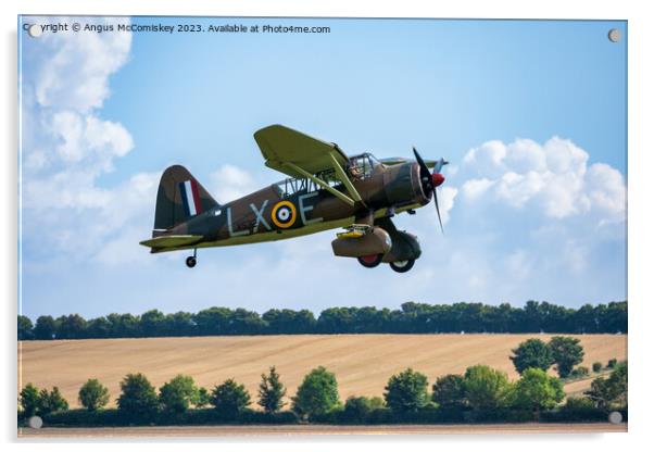 Westland Lysander Mk III take off Acrylic by Angus McComiskey