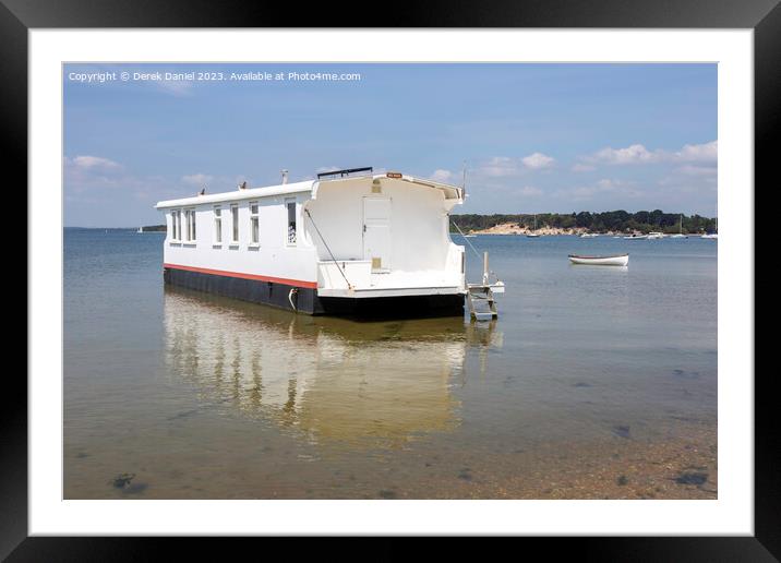 Houseboats, Bramble Bush Bay Framed Mounted Print by Derek Daniel