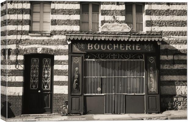 'La Boucherie', Old Store Front, France Canvas Print by Imladris 