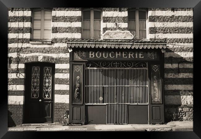 'La Boucherie', Old Store Front, France Framed Print by Imladris 