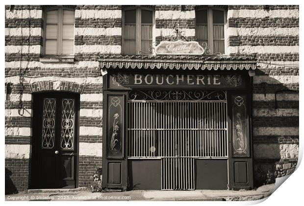 'La Boucherie', Old Store Front, France Print by Imladris 